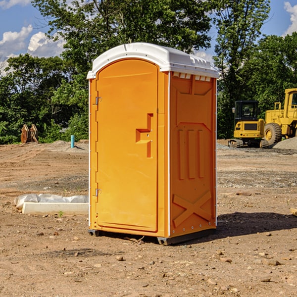 how often are the portable restrooms cleaned and serviced during a rental period in Divernon IL